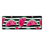 Black Striped Watermelon Pattern Print Long Kitchen Mat