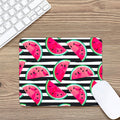 Black Striped Watermelon Pattern Print Mouse Pad