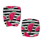 Black Striped Watermelon Pattern Print Office Chair Cover