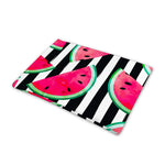 Black Striped Watermelon Pattern Print Pet Cooling Mat Cover