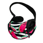 Black Striped Watermelon Pattern Print Pet Sling Carrier