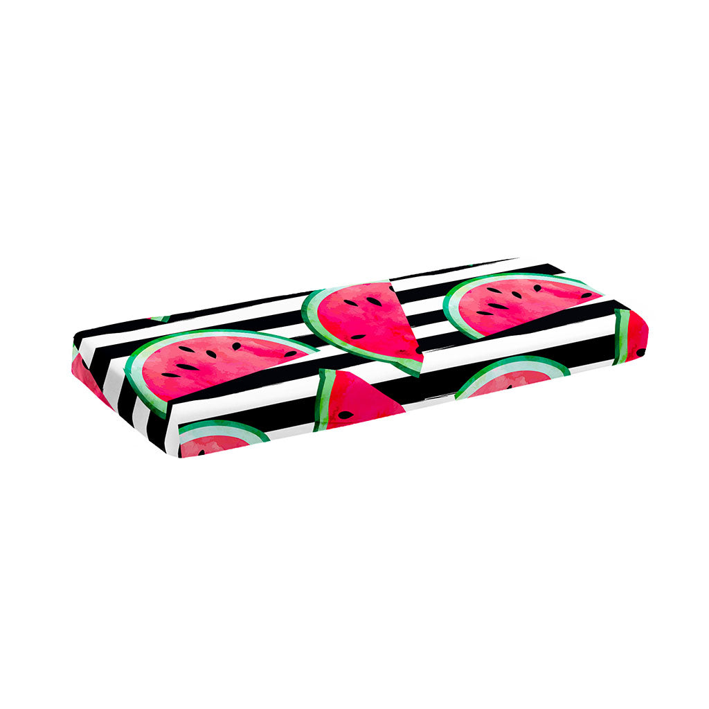 Black Striped Watermelon Pattern Print Piano Keyboard Cover