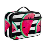 Black Striped Watermelon Pattern Print Portable Lunch Bag