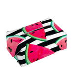 Black Striped Watermelon Pattern Print Rectangle Tissue Box Cover