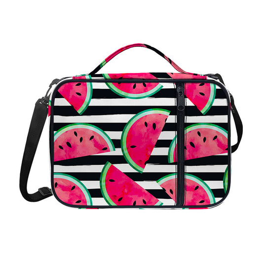 Black Striped Watermelon Pattern Print Shoulder Strap Bible Bag