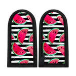 Black Striped Watermelon Pattern Print Skillet Handle Cover