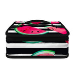 Black Striped Watermelon Pattern Print Small Lunch Bag