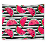 Black Striped Watermelon Pattern Print Tapestry