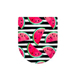 Black Striped Watermelon Pattern Print Toilet Lid Cover