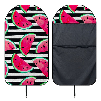 Black Striped Watermelon Pattern Print Waterproof Car Seat Cover
