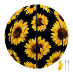 Black Sunflower Pattern Print Basketball