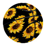 Black Sunflower Pattern Print Basketball