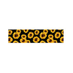 Black Sunflower Pattern Print Bed Runner