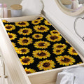Black Sunflower Pattern Print Changing Pad Cover