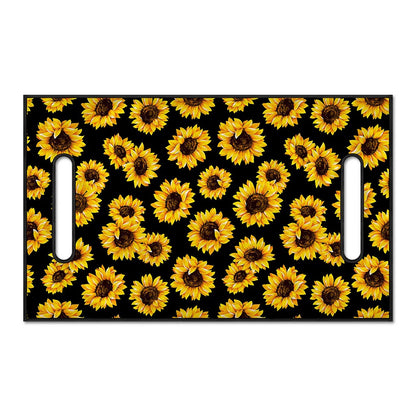 Black Sunflower Pattern Print Golf Cart Seat Cover