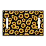 Black Sunflower Pattern Print Golf Cart Seat Cover
