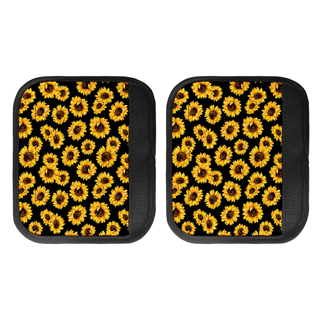 Black Sunflower Pattern Print Handle Covers
