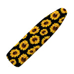 Black Sunflower Pattern Print Ironing Board Cover