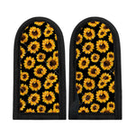 Black Sunflower Pattern Print Skillet Handle Cover