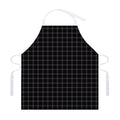 Black Tattersall Pattern Print Adjustable Apron