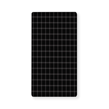 Black Tattersall Pattern Print Baby Crib Sheet