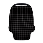 Black Tattersall Pattern Print Baby Seat Cover