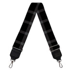 Black Tattersall Pattern Print Bag Strap