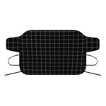 Black Tattersall Pattern Print Car Windshield Snow Cover