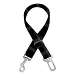 Black Tattersall Pattern Print Dog Seat Belt