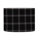 Black Tattersall Pattern Print Drum Lamp Shade