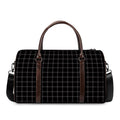Black Tattersall Pattern Print Duffel Bag