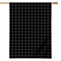 Black Tattersall Pattern Print House Flag
