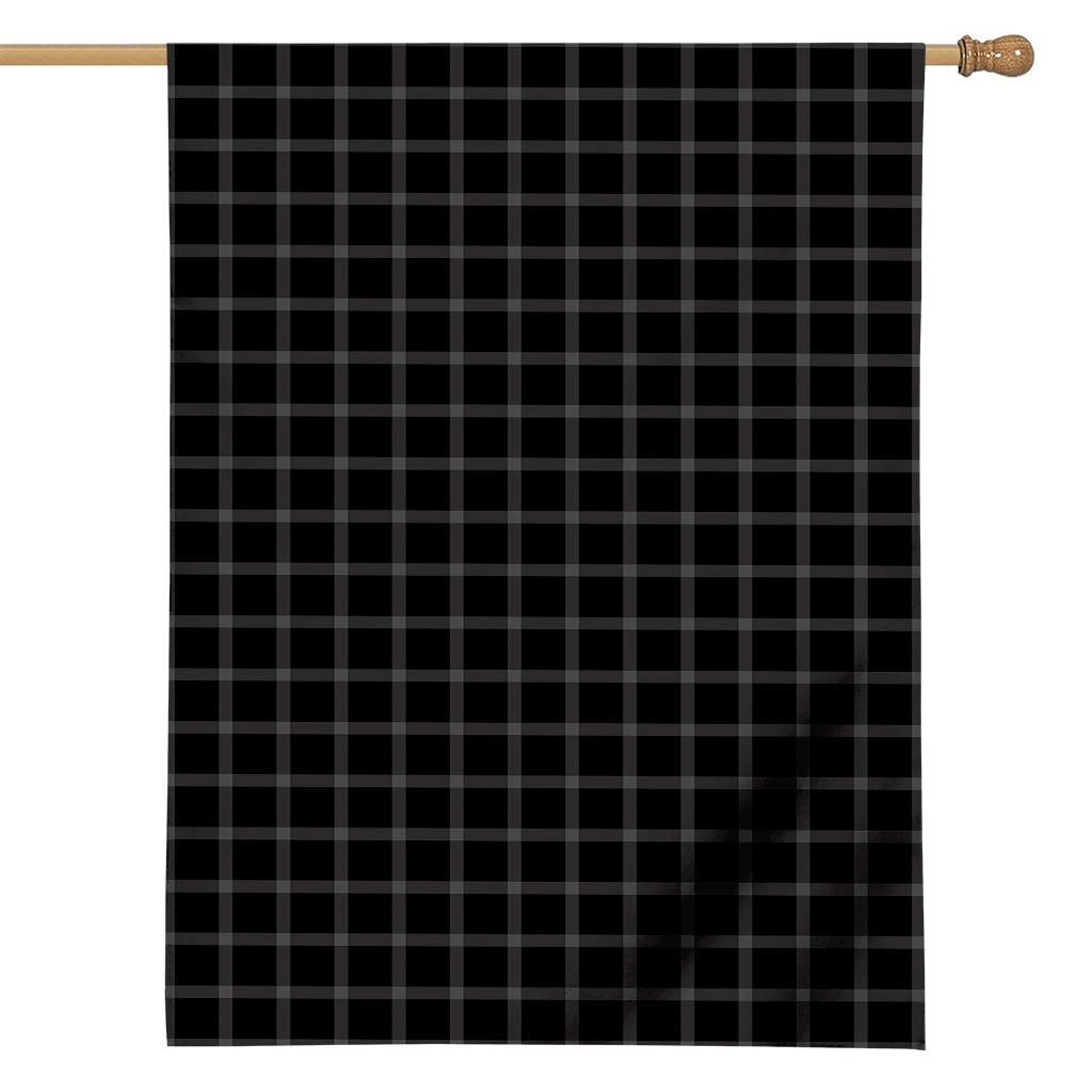 Black Tattersall Pattern Print House Flag