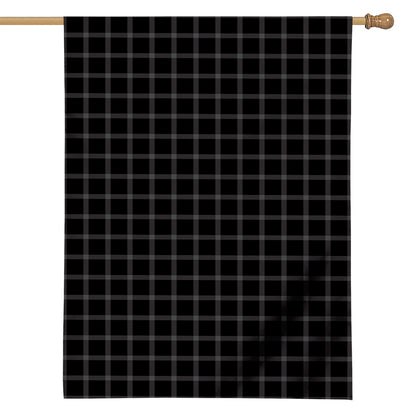 Black Tattersall Pattern Print House Flag