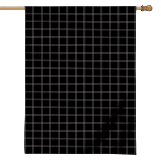Black Tattersall Pattern Print House Flag