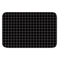 Black Tattersall Pattern Print Indoor Door Mat