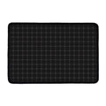 Black Tattersall Pattern Print Kitchen Mat