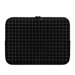 Black Tattersall Pattern Print Laptop Sleeve