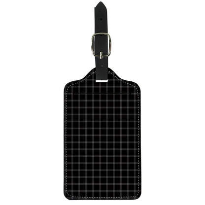 Black Tattersall Pattern Print Luggage Tag
