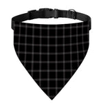Black Tattersall Pattern Print Over The Collar Dog Bandana