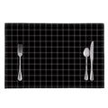 Black Tattersall Pattern Print Placemat