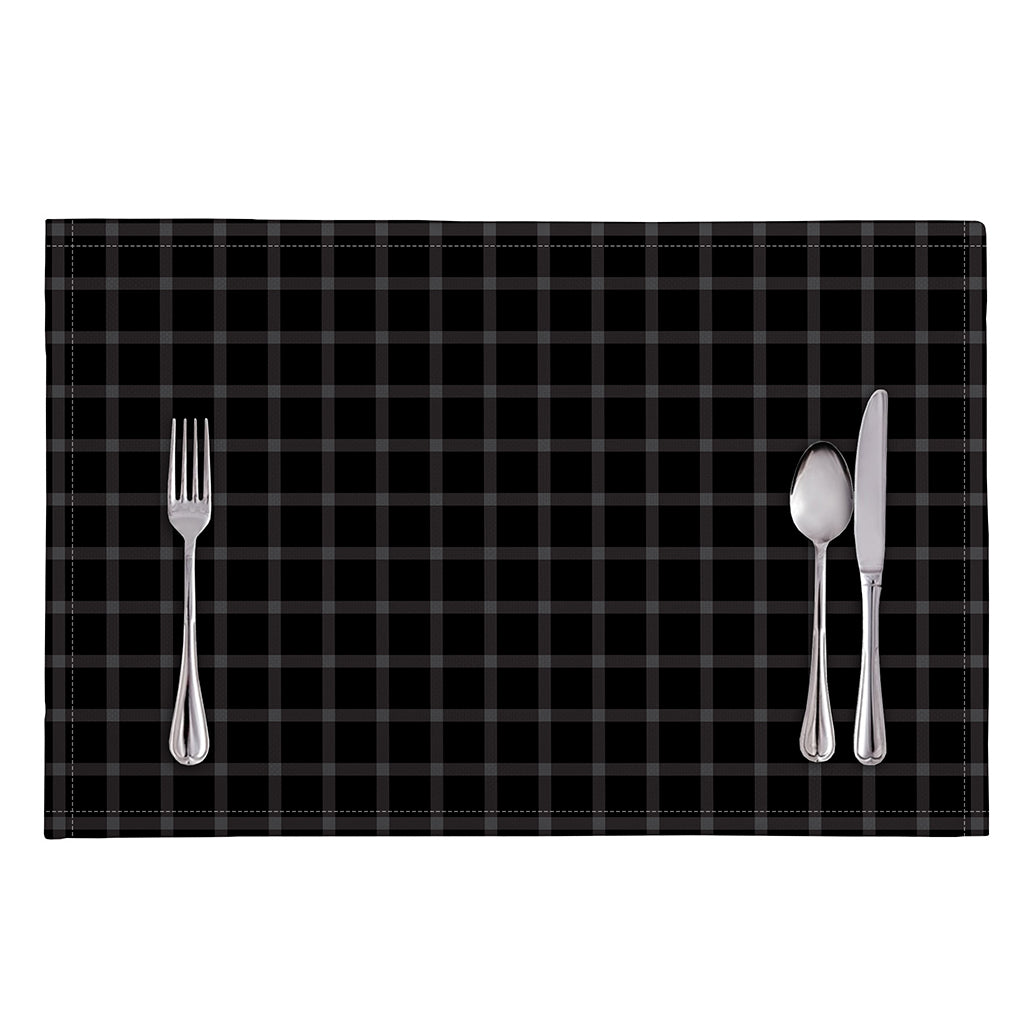 Black Tattersall Pattern Print Placemat