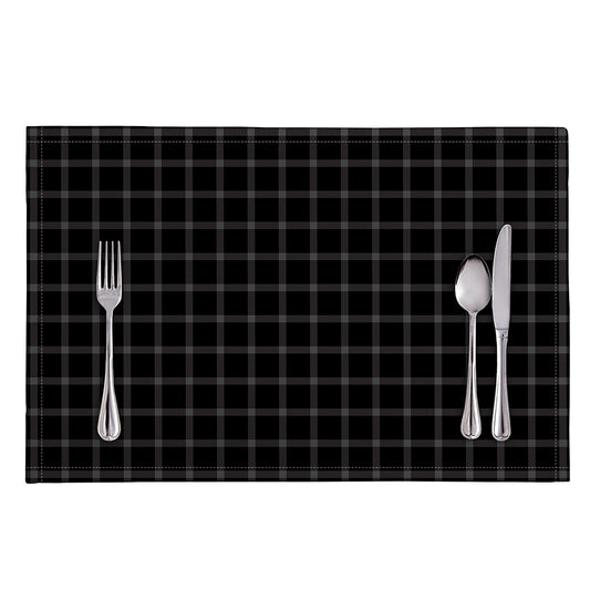Black Tattersall Pattern Print Placemat