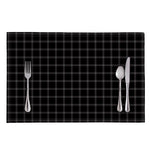 Black Tattersall Pattern Print Placemat