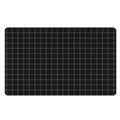 Black Tattersall Pattern Print Polyester Doormat