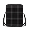 Black Tattersall Pattern Print Rectangular Crossbody Bag