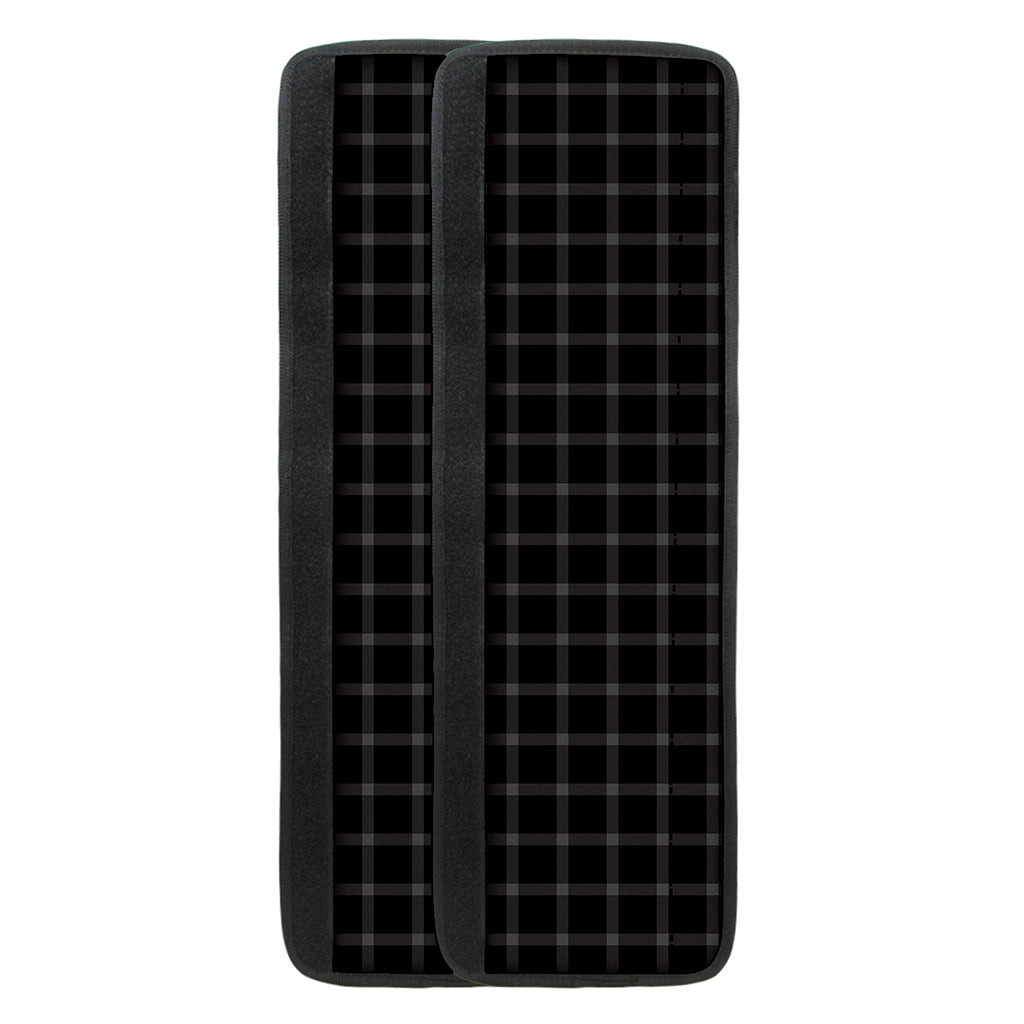Black Tattersall Pattern Print Refrigerator Handle Covers