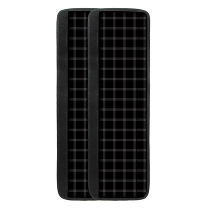 Black Tattersall Pattern Print Refrigerator Handle Covers