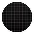 Black Tattersall Pattern Print Round Blanket