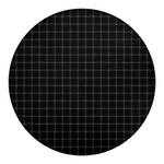 Black Tattersall Pattern Print Round Blanket